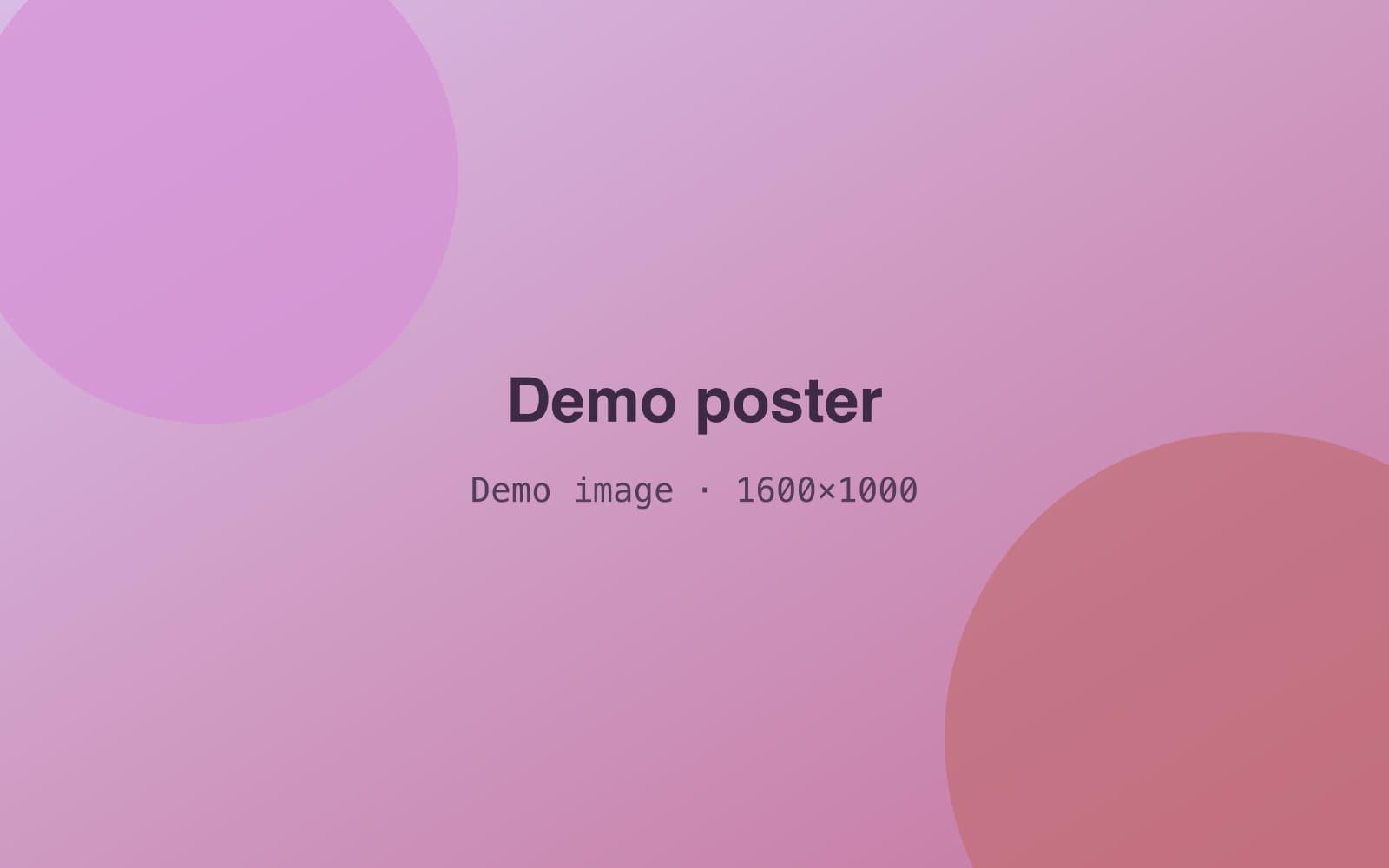 Placeholder poster for the playable demo.