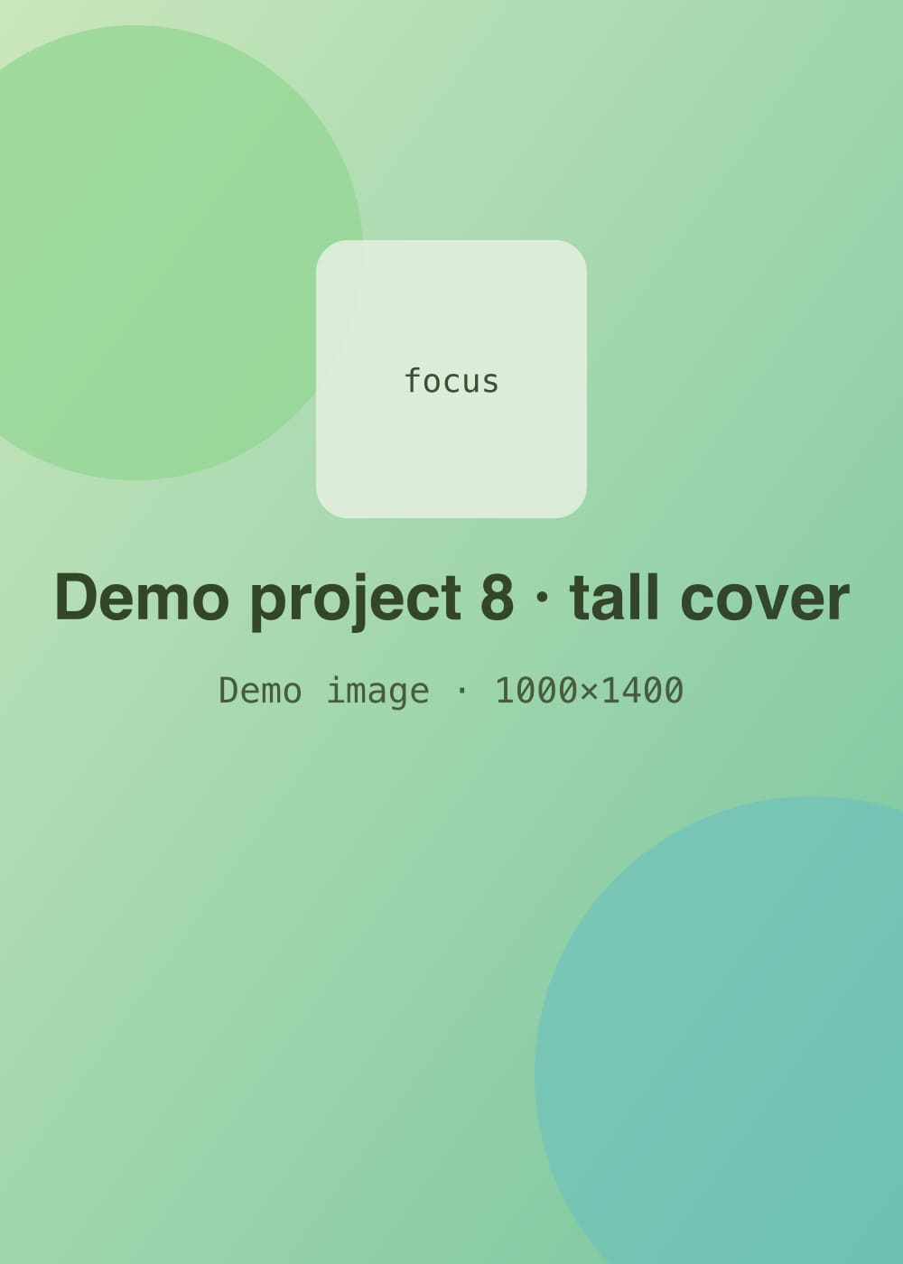 Placeholder tall cover: a gradient with circles.